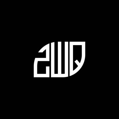 Siyah arka planda ZWQ harfi logo tasarımı. ZWQ yaratıcı harflerin baş harfleri logo kavramı. ZWQ harf tasarımı.