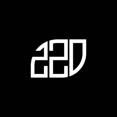 Siyah arka planda ZZO harfi logo tasarımı. ZZO yaratıcı harf logosu konsepti. ZZO harf tasarımı.