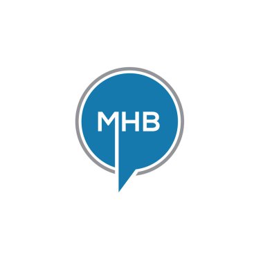 Siyah arkaplanda MHB harf logosu tasarımı. MHB yaratıcı harflerin baş harfleri logo kavramı. MHB harf tasarımı.