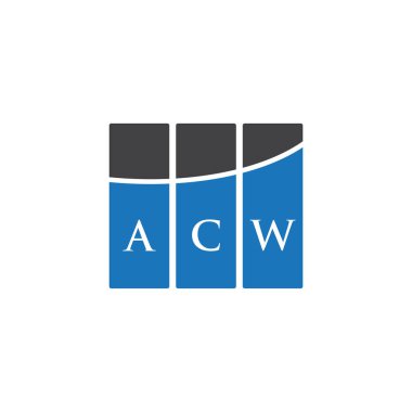 Siyah arka planda ACW harf logosu tasarımı. ACW yaratıcı harflerin baş harfleri logo kavramı. ACW harf tasarımı.