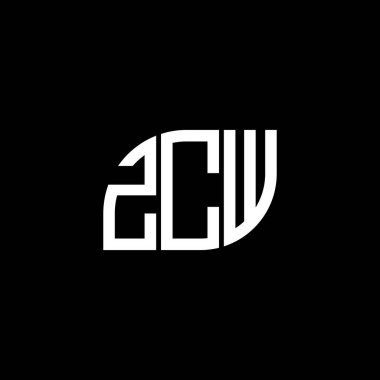 Siyah arkaplanda ZCW harf logosu tasarımı. ZCW yaratıcı harflerin baş harfleri logo kavramı. ZCW harf tasarımı.