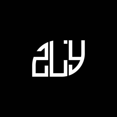 Siyah arkaplanda ZLY harfi logo tasarımı. ZLY yaratıcı harflerin baş harfleri logo kavramı. ZLY harf tasarımı.