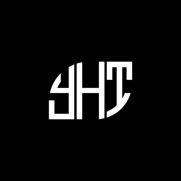 Yht Письмо Дизайн Логотипа Черном Фоне Концепция Логотипа Инициалами Yht — стоковый вектор