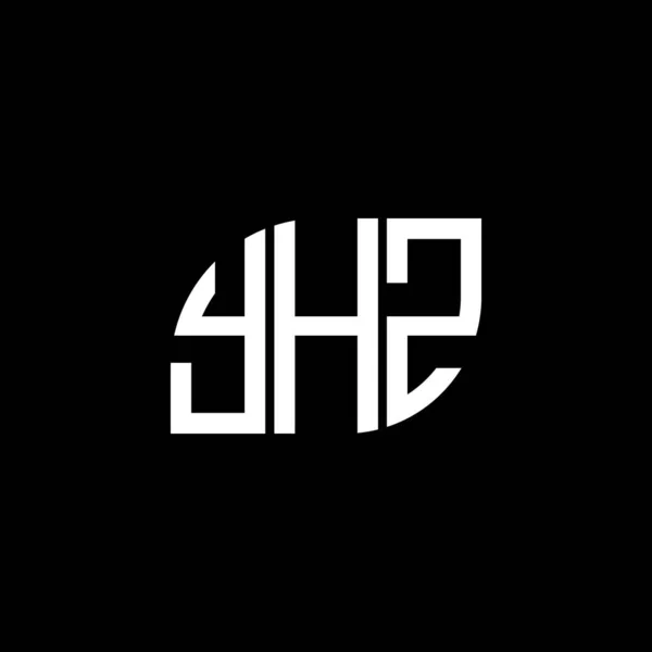 Дизайн Логотипа Yhz Чёрном Фоне Концепция Логотипа Yhz Creative Initials — стоковый вектор