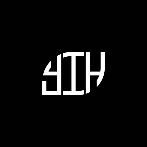 Diseño Del Logotipo Letra Yih Sobre Fondo Negro Yih Iniciales — Archivo Imágenes Vectoriales