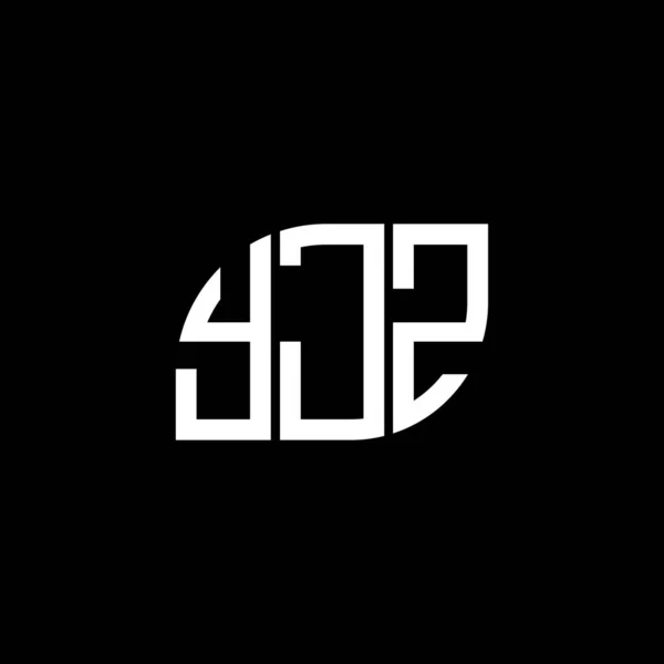 Yjz Logo Ontwerp Zwarte Achtergrond Yjz Creatieve Initialen Letter Logo — Stockvector