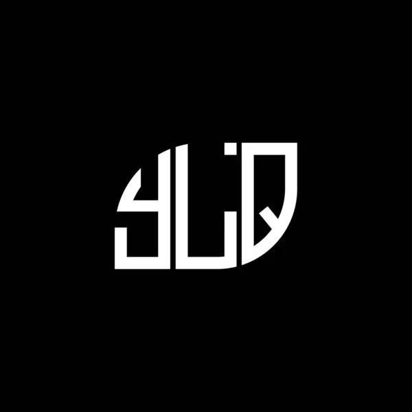 Ylq Lettre Logo Design Sur Fond Noir Ylq Initiales Créatives — Image vectorielle