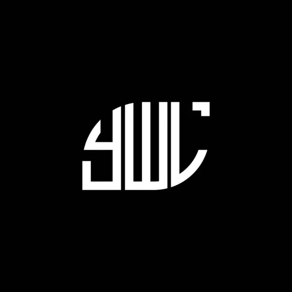 Ywl Písmeno Logo Design Černém Pozadí Ywl Kreativní Iniciály Koncept — Stockový vektor