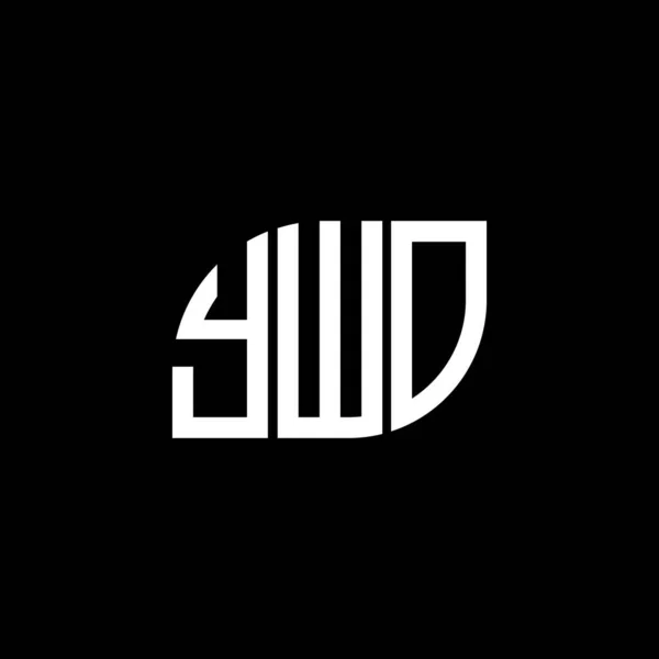 Diseño Del Logotipo Letra Ywo Sobre Fondo Negro Ywo Iniciales — Vector de stock