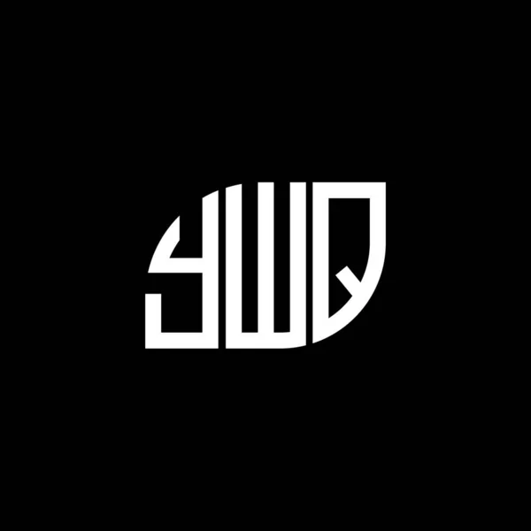Diseño Del Logotipo Letra Ywq Sobre Fondo Negro Ywq Iniciales — Vector de stock