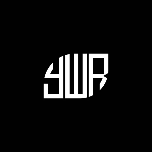 Diseño Del Logotipo Letra Ywr Sobre Fondo Negro Ywr Iniciales — Archivo Imágenes Vectoriales