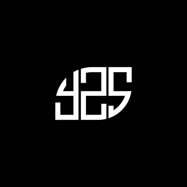 Diseño Del Logotipo Letra Yzs Sobre Fondo Negro Yzs Iniciales — Vector de stock