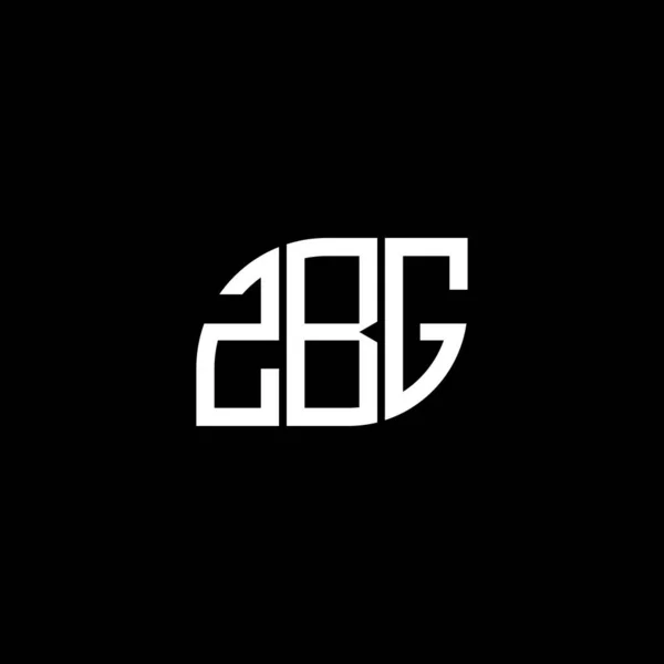 Zbg Lettre Logo Design Sur Fond Noir Zbg Initiales Créatives — Image vectorielle