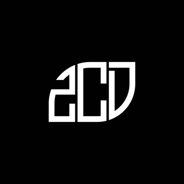 Zcd Schriftzug Logo Design Auf Schwarzem Hintergrund Zcd Kreative Initialen — Stockvektor