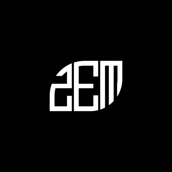 Zem Letter Logo Ontwerp Zwarte Achtergrond Zem Creatieve Initialen Letterlogo — Stockvector