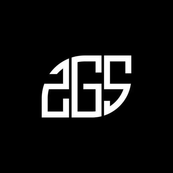 Zgs Дизайн Логотипу Чорному Тлі Творчі Ініціали Zgs Мають Поняття — стоковий вектор