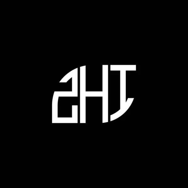Zhi Písmeno Logo Design Černém Pozadí Zhi Kreativní Iniciály Koncept — Stockový vektor