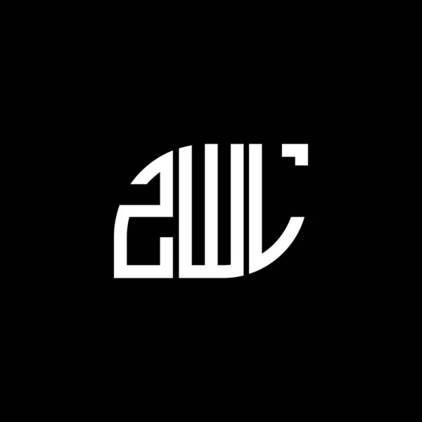 Zwl Lettre Logo Design Sur Fond Noir Zwl Initiales Créatives — Image vectorielle