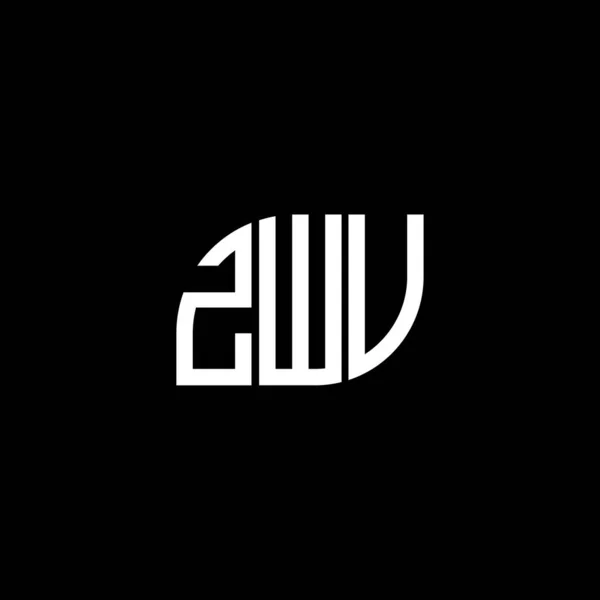Zwv Дизайн Логотипу Літер Чорному Тлі Творчі Ініціали Zwv Мають — стоковий вектор