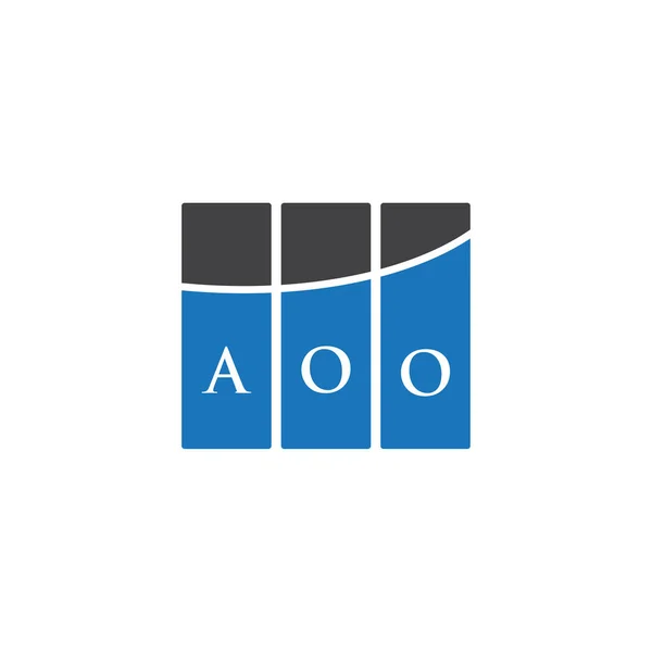 Logo Aoo Sfondo Nero Aoo Creativo Iniziali Lettera Logo Concetto — Vettoriale Stock