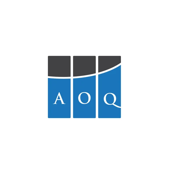 Logo Aoq Sfondo Nero Aoq Creativo Iniziali Lettera Logo Concetto — Vettoriale Stock