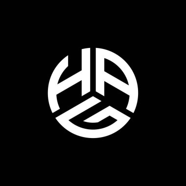 Beyaz arkaplanda HAG harfi logo tasarımı. HAG yaratıcı harflerin baş harfleri logo konsepti. HAG harf tasarımı.