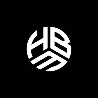Beyaz arka planda HBM harfli logo tasarımı. HBM yaratıcı harflerin baş harfleri logo kavramı. HBM harf tasarımı.