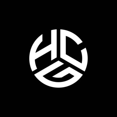 Beyaz arka planda HCG harf logosu tasarımı. HCG yaratıcı harflerin baş harfleri logo kavramı. HCG harf tasarımı.