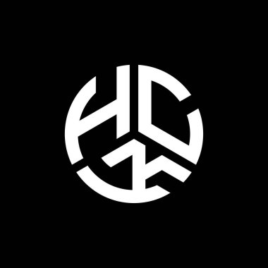 Beyaz arkaplanda HCK harf logosu tasarımı. HCK yaratıcı harflerin baş harfleri logo kavramı. HCK harf tasarımı.