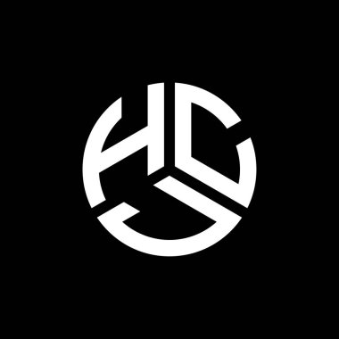 Beyaz arka planda HCJ harf logosu tasarımı. HCJ yaratıcı harflerin baş harfleri logo kavramı. HCJ harf tasarımı.