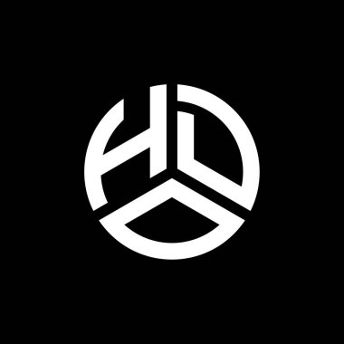 Beyaz arka planda HDO harfi logo tasarımı. HDO yaratıcı harflerin baş harfleri logo kavramı. HDO harf tasarımı.
