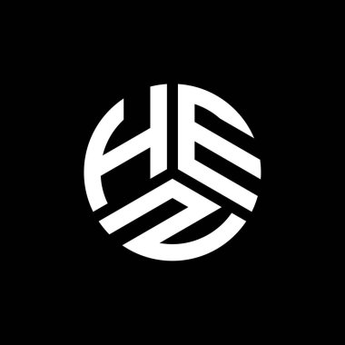 Beyaz arkaplanda HEZ harf logosu tasarımı. HEZ yaratıcı harfler logosu konsepti. HEZ harf tasarımı.