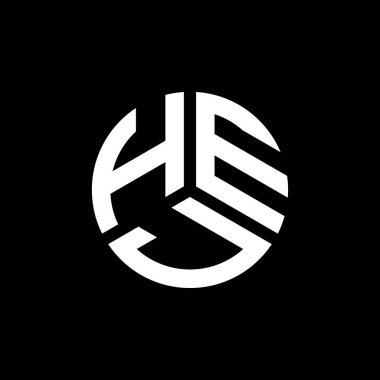 Beyaz arka planda HEJ harf logosu tasarımı. HEJ yaratıcı harflerin baş harfleri logo kavramı. HEJ harf tasarımı.