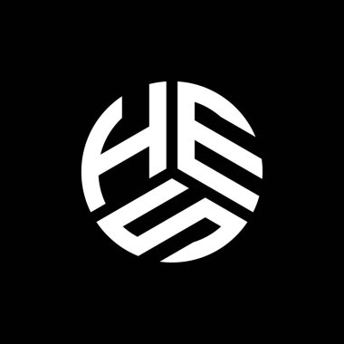 Beyaz arka planda HES harf logosu tasarımı. Yaratıcı harflerin baş harfleri logo kavramı. HES harf tasarımı.