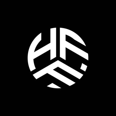 Beyaz arka planda HFF harf logosu tasarımı. HFF yaratıcı harflerin baş harfleri logo kavramı. HFF harf tasarımı.