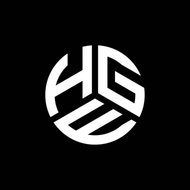 Beyaz arka planda HGE harf logosu tasarımı. HGE yaratıcı harflerin baş harfleri logo kavramı. HGE harf tasarımı.