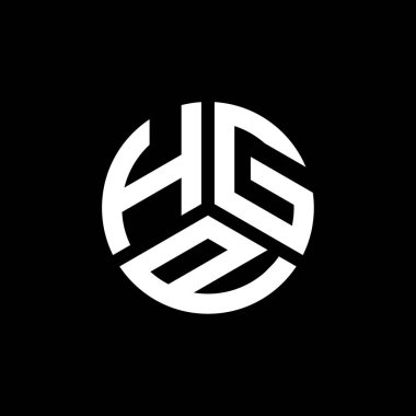 Beyaz arka planda HGP harf logosu tasarımı. HGP yaratıcı harflerin baş harfleri logo kavramı. HGP harf tasarımı.