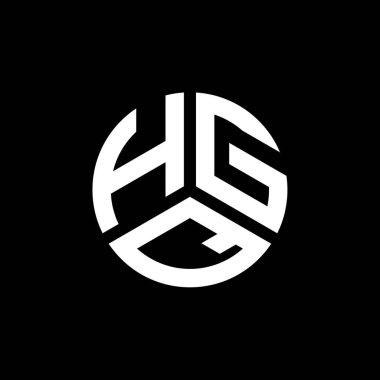 Beyaz arka planda HGQ harf logosu tasarımı. Karargah yaratıcı harflerin baş harfleri logo konsepti. Karargah harf tasarımı.