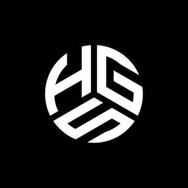 Beyaz arka planda HGS harfi logo tasarımı. HGS yaratıcı harf logosu konsepti. HGS harf tasarımı.