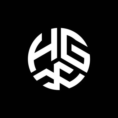 Beyaz arkaplanda HGX harf logosu tasarımı. HGX yaratıcı harflerin baş harfleri logo kavramı. HGX harf tasarımı.