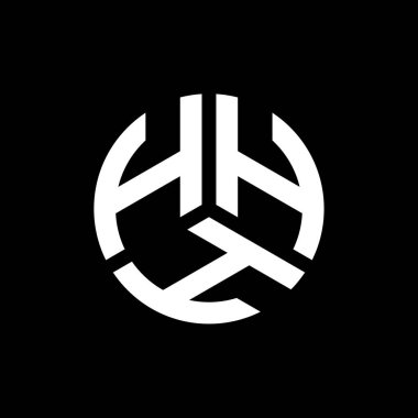 Beyaz arka planda HHH harf logosu tasarımı. HHH yaratıcı harflerin baş harfleri logo kavramı. HHH harf tasarımı.