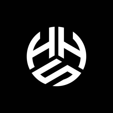 Beyaz arka planda HHS harf logosu tasarımı. HHS yaratıcı harflerin baş harfleri logo kavramı. HHS harf tasarımı.