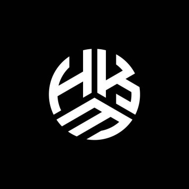 Beyaz arkaplanda HKM harf logosu tasarımı. HKM yaratıcı harflerin baş harfleri logo kavramı. HKM harf tasarımı.