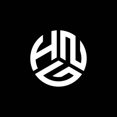 Beyaz arka planda HNG harf logosu tasarımı. HNG yaratıcı harflerin baş harfleri logo kavramı. HNG harf tasarımı.