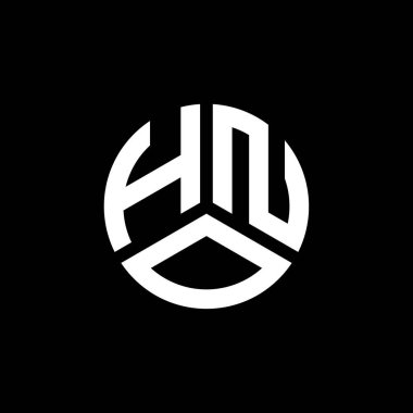 Beyaz arka planda HNO harf logosu tasarımı. HNO yaratıcı harflerin baş harfleri logo kavramı. HNO harf tasarımı.