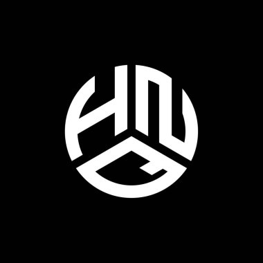 Beyaz arka planda HNQ harf logosu tasarımı. Karargah yaratıcı harflerin baş harfleri logo konsepti. HNQ harf tasarımı.