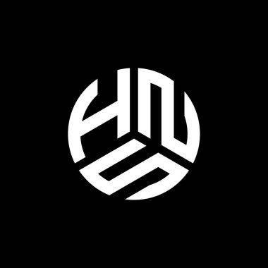 Beyaz arka planda HNS harf logosu tasarımı. HNS yaratıcı harflerin baş harfleri logo kavramı. HNS harf tasarımı.