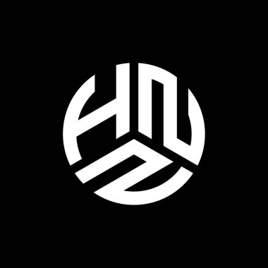 Beyaz arkaplanda HNZ harf logosu tasarımı. HNZ yaratıcı harflerin baş harfleri logo kavramı. HNZ harf tasarımı.