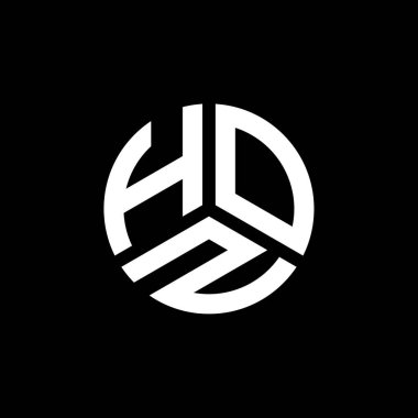 Beyaz arka planda HOZ harfi logo tasarımı. HOZ yaratıcı harflerin baş harfleri logo kavramı. HOZ harf tasarımı.