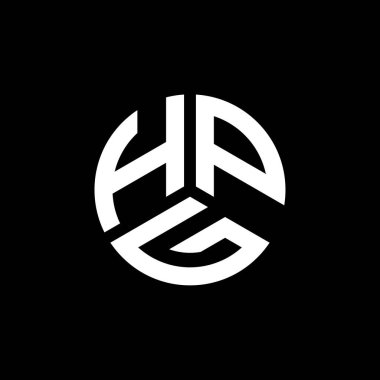 Beyaz arka planda HPG harf logosu tasarımı. HPG yaratıcı harflerin baş harfleri logo kavramı. HPG harf tasarımı.